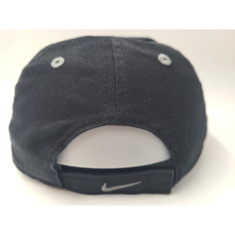 Youth Size 4-7 Nike Adjustable Hat Cap‎ Cotton Swoosh Logo Boy Girl Black Gray